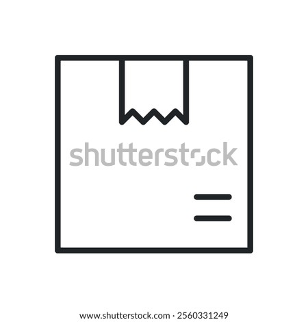 Cardbox package thin line icons. Perfect pixel on transparent background