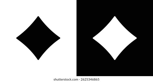 Card-diamond icon simple line vector. Symbol, logo.