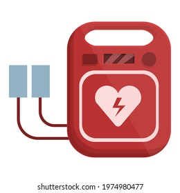 Cardiac defibrillator icon. Cartoon of Cardiac defibrillator vector icon for web design isolated on white background