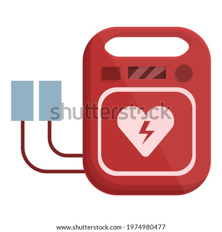 Cardiac defibrillator icon. Cartoon of Cardiac defibrillator vector icon for web design isolated on white background