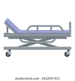 Cardiac ill person icon cartoon vector. Recovery unit bed. Hospital care