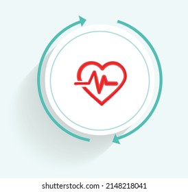 Cardiac Rehabilitation Icon Vector Design