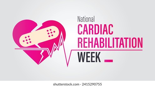 Cardiac Rehabilitation Week Banner. Observed in February 11 - 17.