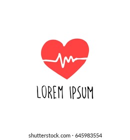 cardiac rhythm doodle icon
