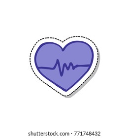 cardiac rhythm doodle icon