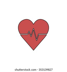 cardiac rhythm icon. vector illustration