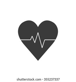 cardiac rhythm icon. vector illustration