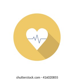 cardiac rhythm icon. vector illustration
