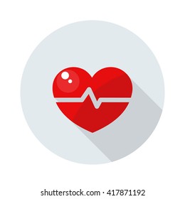 cardiac rhythm icon. vector illustration