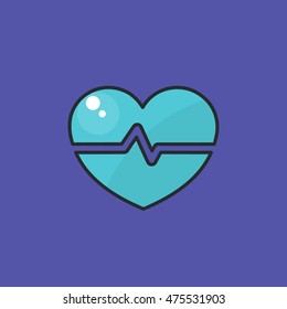 cardiac rhythm icon. vector illustration