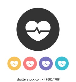 cardiac rhythm icon. vector illustration
