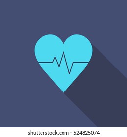 cardiac rhythm icon. vector illustration