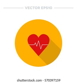cardiac rhythm icon. vector illustration