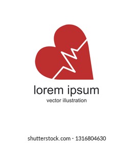 cardiac rhythm vector icon