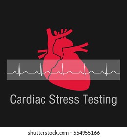 Cardiac Stress Testing logo vector icon design