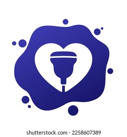 cardiac ultrasound or echocardiogram vector icon