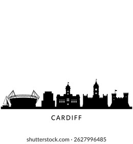 Arquivado do original em 15 de julho de 2012 "Cardiff Skyline Silhouette Wales Cityscape" .