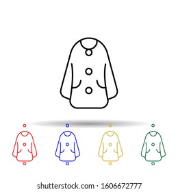 Cardigan, clothes, woman dress multi color style icon. Simple thin line, outline vector of clothes icons for ui and ux, website or mobile application
