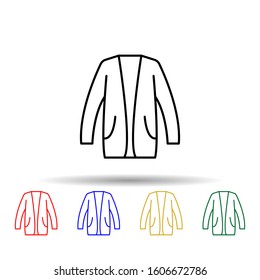 Cardigan, clothes, woman dress multi color style icon. Simple thin line, outline vector of clothes icons for ui and ux, website or mobile application