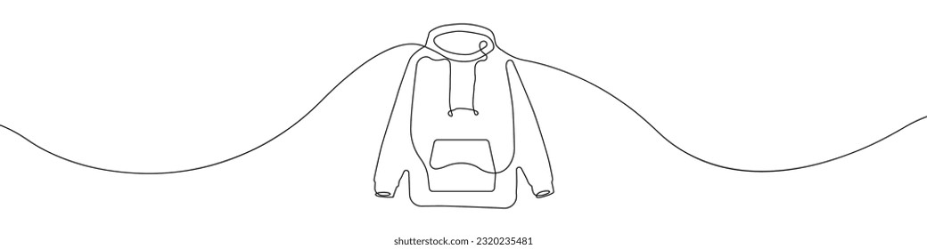 Cardigan icon line continuous drawing vector. One line A fairytale jacket icon vector background. Sweater icon. Continuous outline of a Clothes icon.
