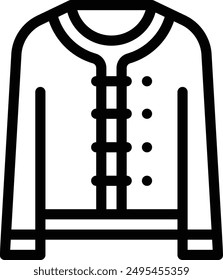 cardigan icon. Thin Linear Style Design Isolated On White Background