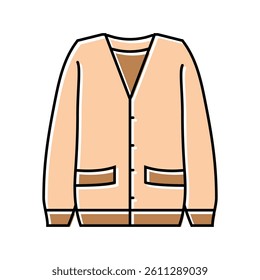 cardigan japanese school color icon vector. cardigan japanese school sign. isolated symbol illustration