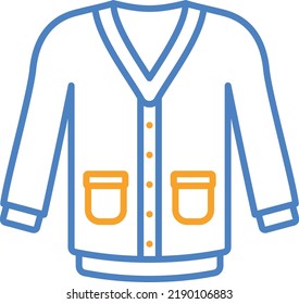 Cardigan vector icon. Can be used for printing, mobile and web applications.