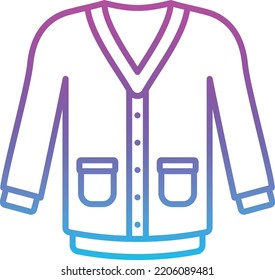 Cardigan vector icon. Can be used for printing, mobile and web applications.