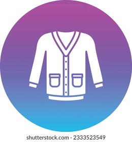 Icono vectorial Cardigan. Se puede usar para imprimir, móviles y aplicaciones web.