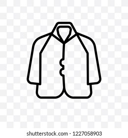 Cardigan vector linear icon isolated on transparent background, Cardigan transparency concept can be used for web and mobile