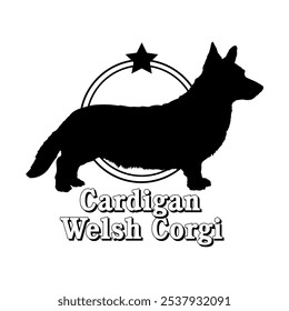 Cardigan Welsh Corgi perro silueta, perro, razas de perro, logotipo, Vector, silueta, diseño de logotipo, animal, ilustración, icono, signo, diseño, negro, símbolo, mascota