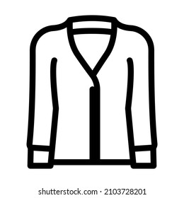 cardigans clothing line icon vector. cardigans clothing sign. isolated contour symbol black illustration