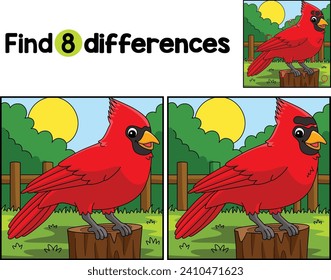 Cardinal Animal Find The Differences 