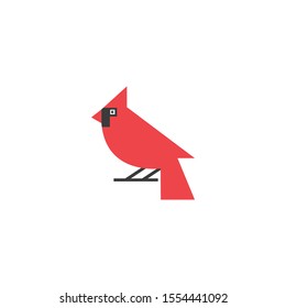Cardinal bird cartoon icon on a white background