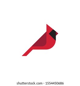 Cardinal bird cartoon icon vector on a white background