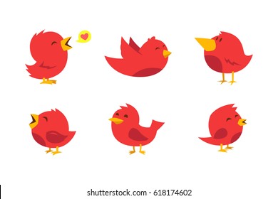 Cardinal Bird Cartoons Vector Graphics 