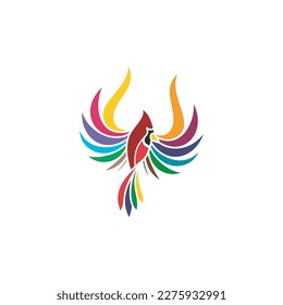 Cardinal Bird Colorful Illustration Vector Stock