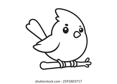 Cardinal bird icon silhouette on white background.