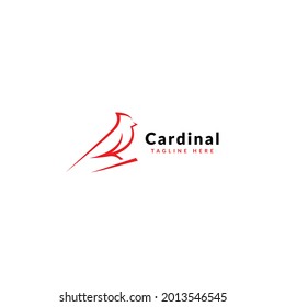 cardinal bird logo design. logo template