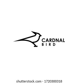 cardinal bird logo design vector