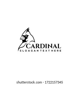 cardinal bird logo design vector