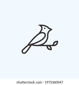 cardinal bird logo design vector illustration