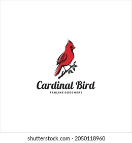 Cardinal Bird Logo Design Vector Image