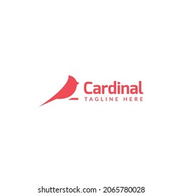 cardinal bird logo design vector. logo template