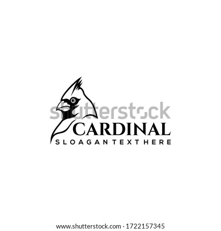 cardinal bird logo design vector