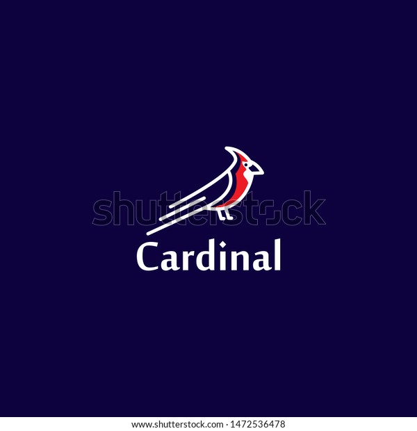 Cardinal Bird Logo Design Vector Icon Stock Vector (Royalty Free ...
