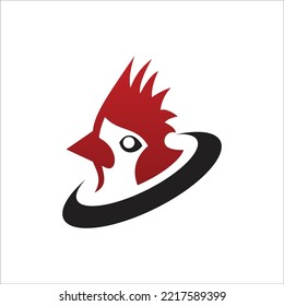 Cardinal bird logo icon template svg