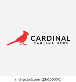 cardinal bird logo icon vector illustration