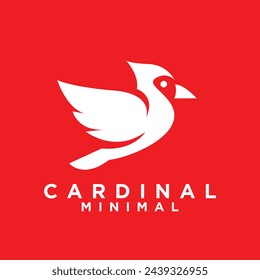 cardinal bird logo icon vector illustration template design