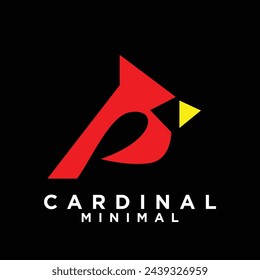 cardinal bird logo icon vector illustration template design